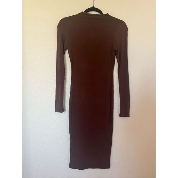 Naked Wardrode The Nw Mini Bodycon in Chocolate NEW NWT - Picture 4 of 7